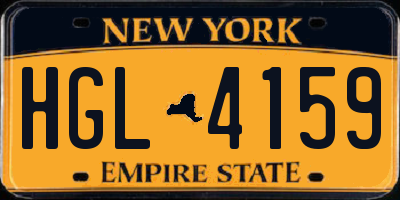 NY license plate HGL4159