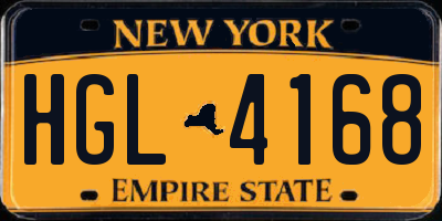 NY license plate HGL4168