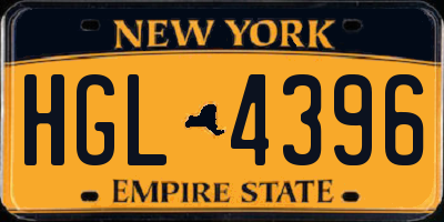 NY license plate HGL4396