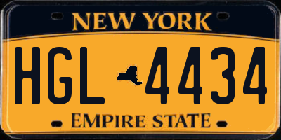 NY license plate HGL4434