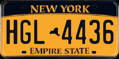 NY license plate HGL4436