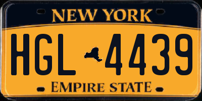 NY license plate HGL4439