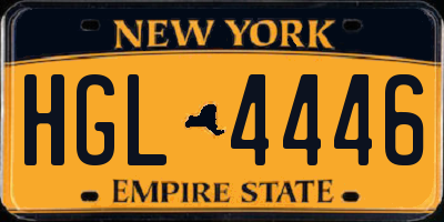 NY license plate HGL4446