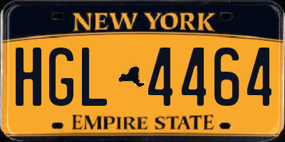 NY license plate HGL4464