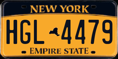 NY license plate HGL4479