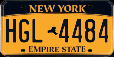 NY license plate HGL4484