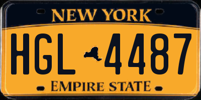 NY license plate HGL4487