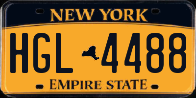 NY license plate HGL4488