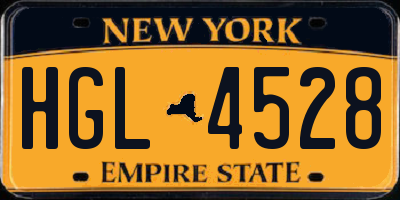 NY license plate HGL4528