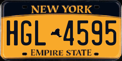 NY license plate HGL4595