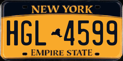 NY license plate HGL4599
