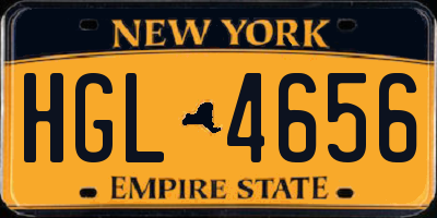 NY license plate HGL4656