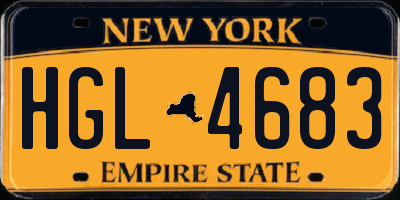 NY license plate HGL4683