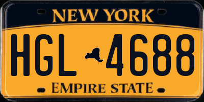 NY license plate HGL4688