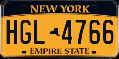 NY license plate HGL4766