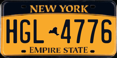 NY license plate HGL4776