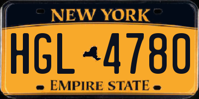 NY license plate HGL4780