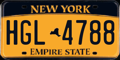 NY license plate HGL4788