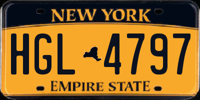 NY license plate HGL4797