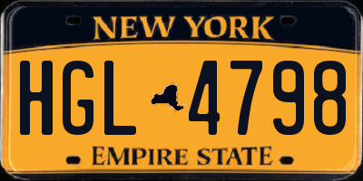 NY license plate HGL4798