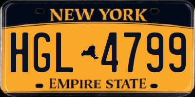 NY license plate HGL4799
