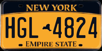 NY license plate HGL4824