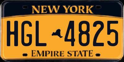 NY license plate HGL4825