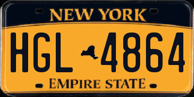 NY license plate HGL4864