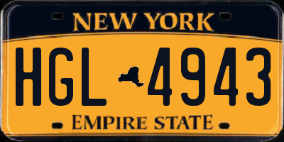 NY license plate HGL4943