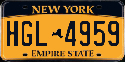 NY license plate HGL4959