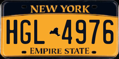 NY license plate HGL4976