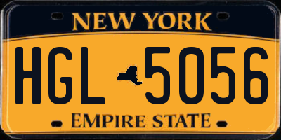NY license plate HGL5056