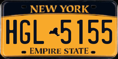 NY license plate HGL5155