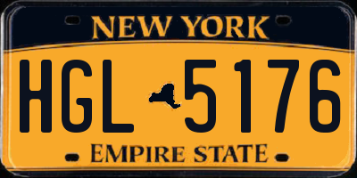 NY license plate HGL5176