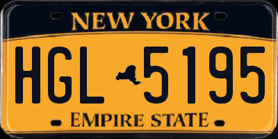 NY license plate HGL5195