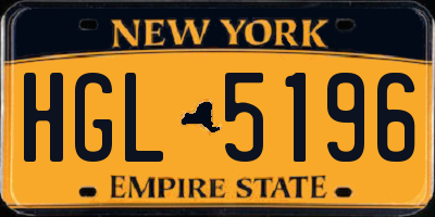 NY license plate HGL5196