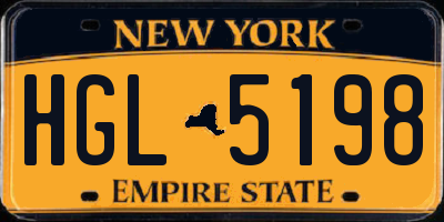 NY license plate HGL5198