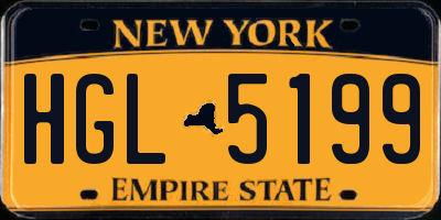 NY license plate HGL5199