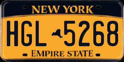 NY license plate HGL5268