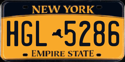 NY license plate HGL5286