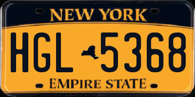 NY license plate HGL5368