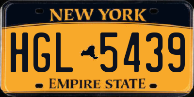 NY license plate HGL5439