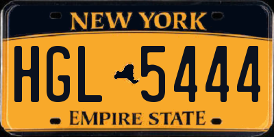 NY license plate HGL5444
