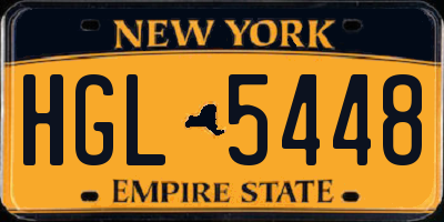NY license plate HGL5448