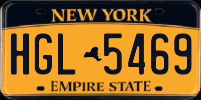 NY license plate HGL5469