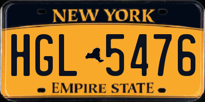 NY license plate HGL5476