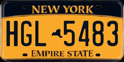 NY license plate HGL5483