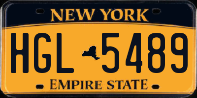 NY license plate HGL5489