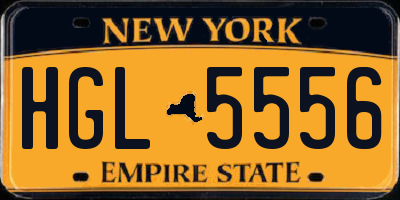 NY license plate HGL5556