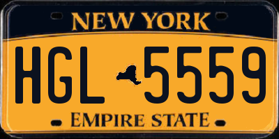 NY license plate HGL5559